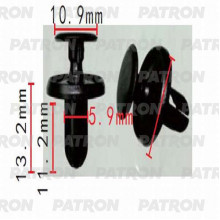 Клипса пластмассовая PATRON Hyundai, Mitsubishi, Nissan, Subaru / P37-0215