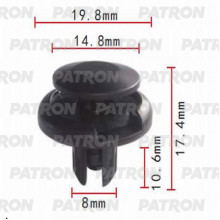 Клипса пластмассовая PATRON Acura, Honda, Hyundai, Kia, Mitsubishi / P37-0216