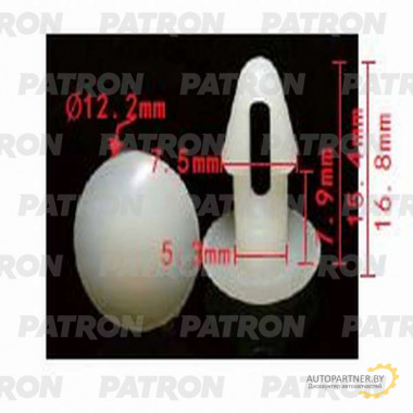 Клипса пластмассовая PATRON Mercedes без штока, / P37-0217
