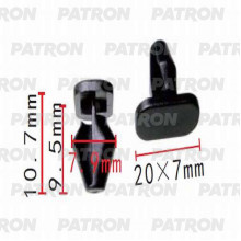Клипса пластмассовая PATRON Citroen,Peugeot,Renault / P37-0219