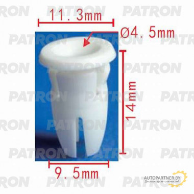 Втулка пластиковая PATRON (упаковка 100шт) Mercedes / P37-0235A