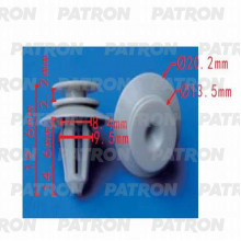 Клипса пластмассовая PATRON (упаковка 100шт) Mercedes / P37-0243A