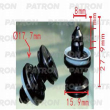 Клипса пластмассовая PATRON Ford, Opel / P37-0247