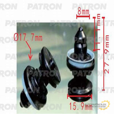 Клипса пластмассовая PATRON Ford, Opel / P37-0247