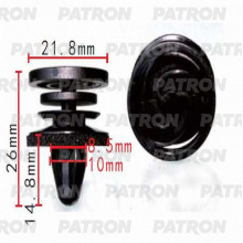 Клипса пластмассовая PATRON Audi, Seat, Skoda, Volkswagen / P37-0257