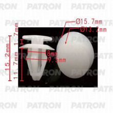 Клипса пластмассовая PATRON Audi, Seat, Skoda, Volkswagen / P37-0259