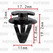 Клипса пластмассовая PATRON BMW, Ford / P37-0263