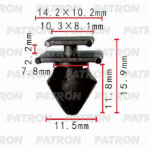 Клипса пластмассовая PATRON Citroen, Peugeot / P37-0274