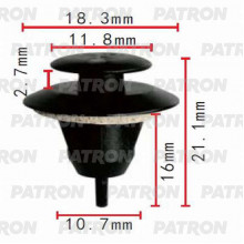 Клипса пластмассовая PATRON Lexus, Toyota / P37-0278