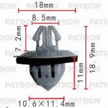 Клипса пластмассовая PATRON Lexus, Toyota / P37-0279