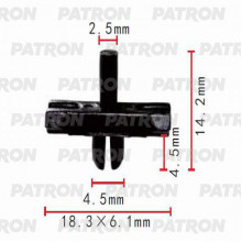 Зажим пластиковый PATRON Audi,Seat,Skoda,Volkswagen / P37-0286