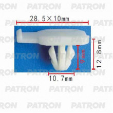 Зажим пластиковый PATRON Audi,Seat,Skoda,Volkswagen / P37-0290