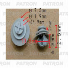 Зажим пластиковый PATRON Citroen, Peugeot / P37-0299