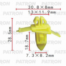 Зажим пластиковый PATRON декоративная дверная планка PATRON (серый) Toyota, Lexus / P37-0303