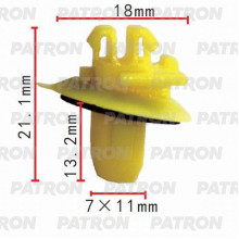 Зажим пластиковый PATRON Lexus, Toyota / P37-0304