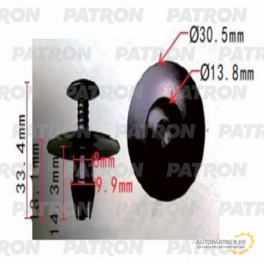 Клипса пластмассовая PATRON Mercedes / P37-0309