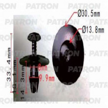 Клипса пластмассовая PATRON (упаковка 100шт) Mercedes / P37-0309A