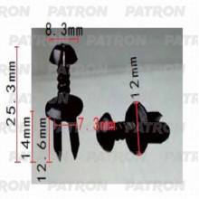 Клипса пластмассовая PATRON BMW, Mini Cooper / P37-0314