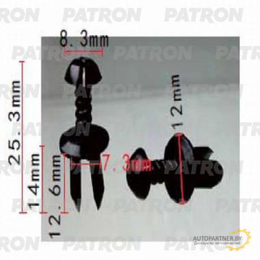 Клипса пластмассовая PATRON BMW, Mini Cooper / P37-0314