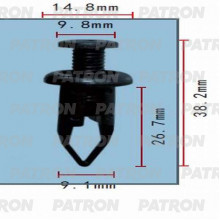 Клипса пластмассовая PATRON Lexus, Toyota / P37-0317