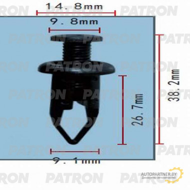 Клипса пластмассовая PATRON Lexus, Toyota / P37-0317