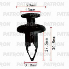 Клипса пластмассовая PATRON Lexus, Toyota / P37-0318
