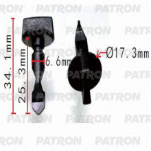 Штифт пластмассовый PATRON Audi, Seat, Skoda, Volkswagen / P37-0322