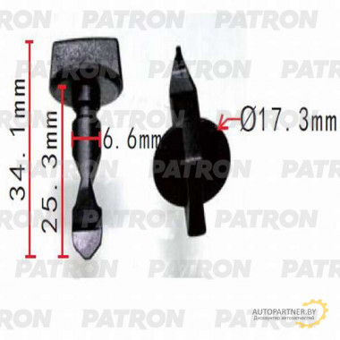 Штифт пластмассовый PATRON Audi, Seat, Skoda, Volkswagen / P37-0322
