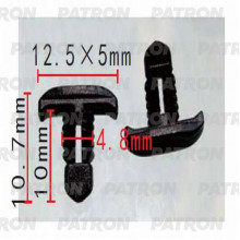 Зажим пластиковый PATRON (упаковка 100шт) Audi, Seat, Skoda, Volkswagen / P37-0327A