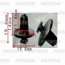 Клипса пластмассовая PATRON Citroen, Peugeot, Renault / P37-0332