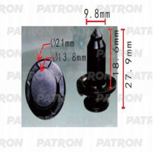 Клипса пластмассовая PATRON Subaru / P37-0334