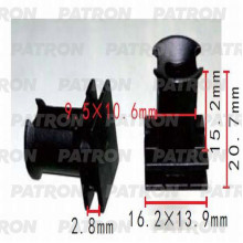 Фиксатор пластиковый PATRON Audi, Seat, Skoda, Volkswagen / P37-0335