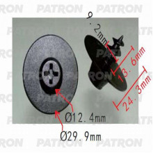 Клипса пластмассовая PATRON Audi, Seat, Skoda, Volkswagen / P37-0337