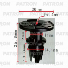 Клипса пластмассовая PATRON BMW / P37-0339