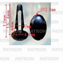 Клипса пластмассовая PATRON Infiniti, Lexus, Nissan, Toyota / P37-0340