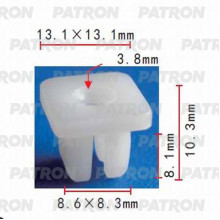 Фиксатор пластиковый PATRON зажимной (серый) Toyota, Lexus / P37-0347