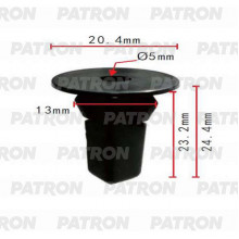Клипса пластмассовая PATRON Lexus, Toyota / P37-0349