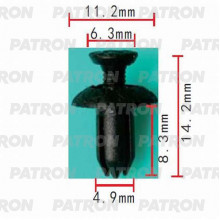 Клипса пластмассовая PATRON Lexus,Subaru,Toyota / P37-0351