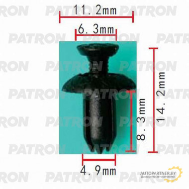 Клипса пластмассовая PATRON Lexus,Subaru,Toyota / P37-0351