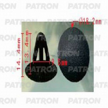 Клипса пластмассовая PATRON Toyota, / P37-0354
