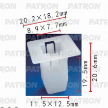 Клипса пластмассовая PATRON Acura,Honda / P37-0359