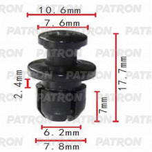 Клипса пластмассовая PATRON Acura,Honda / P37-0360