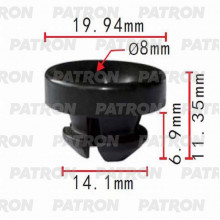 Держатель пластмассовый PATRON Acura, Honda / P37-0366