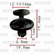 Клипса пластмассовая PATRON Lexus, Subaru, Toyota / P37-0371