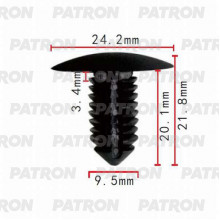 Клипса пластмассовая PATRON GM / P37-0375