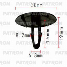 Клипса пластмассовая PATRON Lexus, Toyota / P37-0376