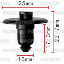 Клипса пластмассовая PATRON Ford, GM / P37-0385