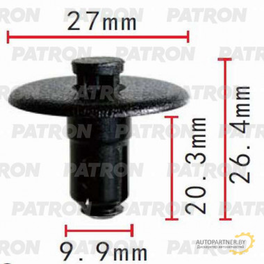 Клипса пластмассовая PATRON GM / P37-0386