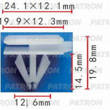 Клипса пластмассовая PATRON GM / P37-0387