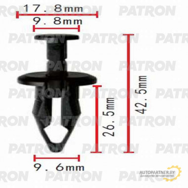 Клипса пластмассовая PATRON GM / P37-0388